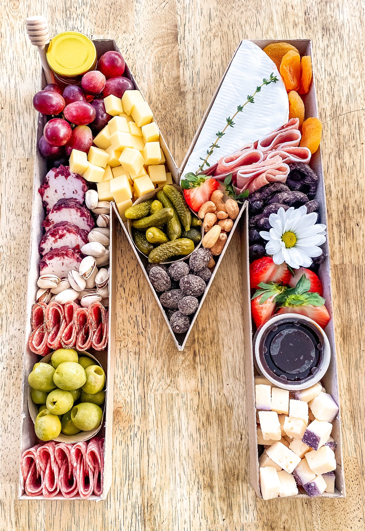 Letters in fruit and charcuterie vegetables  Charcuterie gifts, Party food  platters, Charcuterie and cheese board